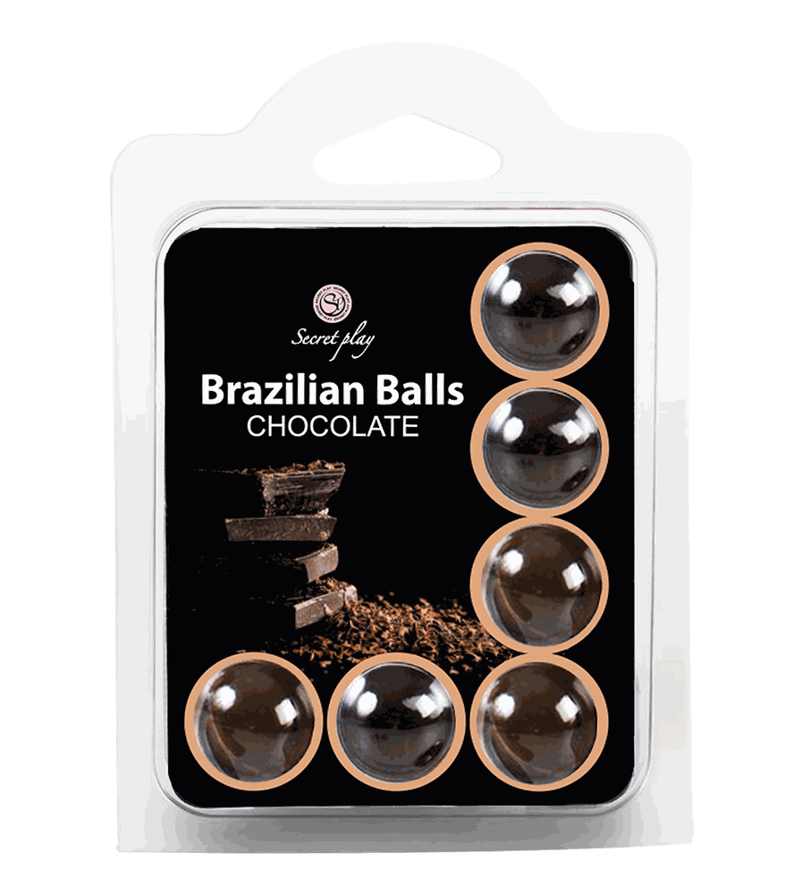 Bolas Lubricantes Secret Play Brazilian Balls Set de 6 Sabor a Chocolate