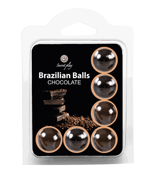 Bolas Lubricantes Secret Play Brazilian Balls Set de 6 Sabor a Chocolate