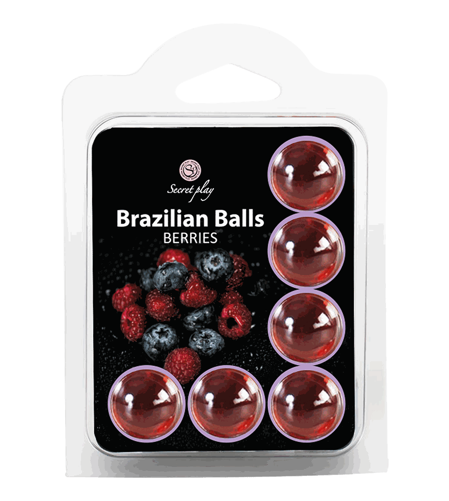 Bolas Lubricantes Secret Play Brazilian Balls Set de 6 Sabor a Frutas del Bosque