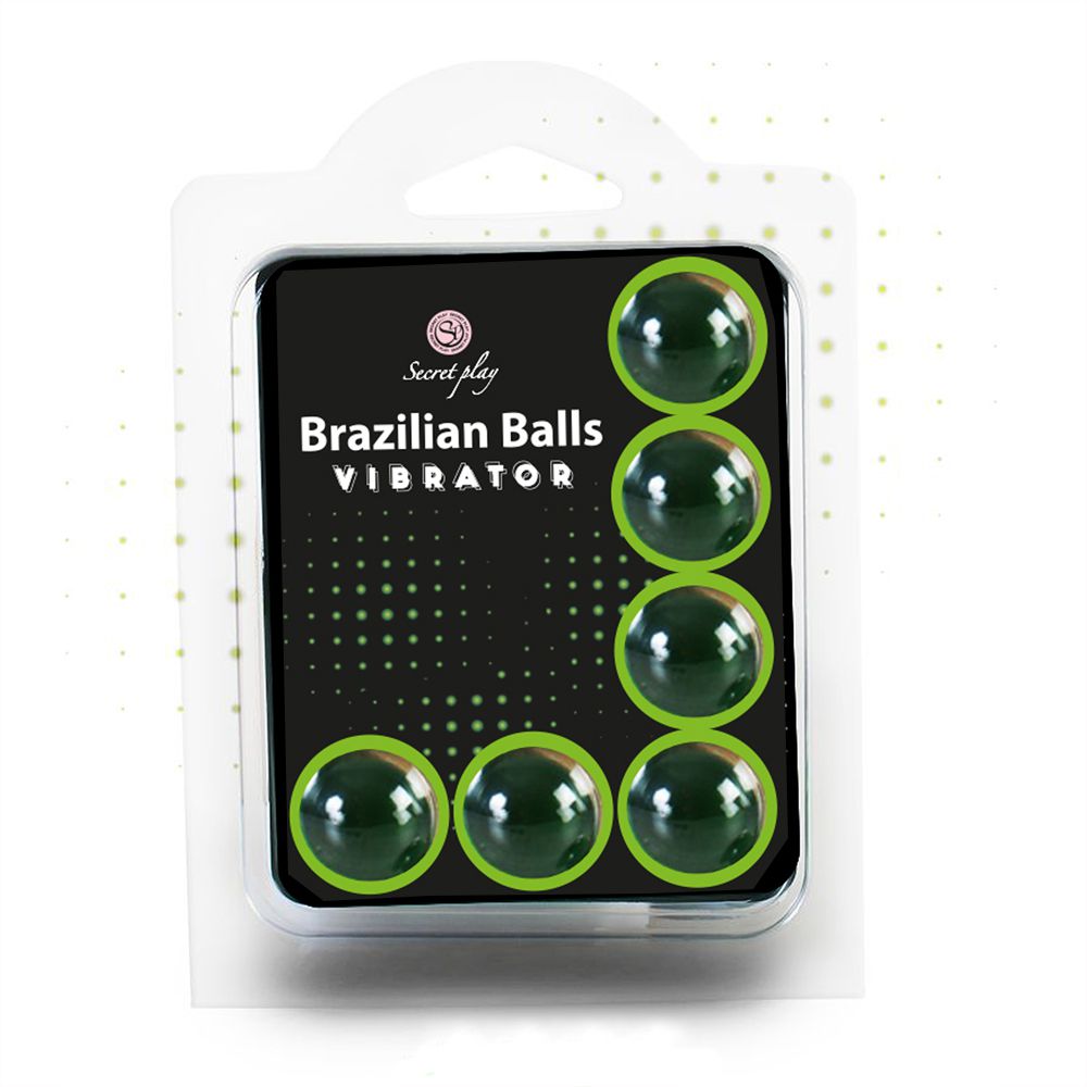 Bolas Lubricantes Secret Play Brazilian Balls Set de 6 con Vibración