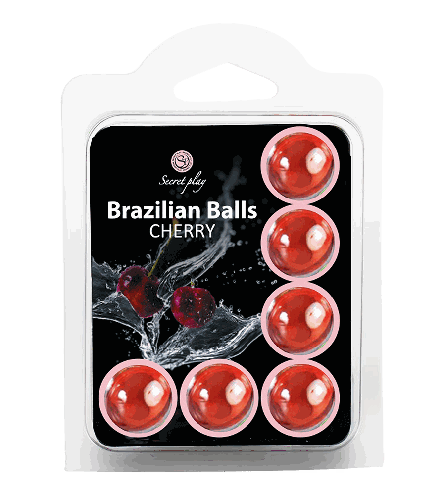 Bolas Lubricantes Secret Play Brazilian Balls Set de 6 Sabor a Cereza