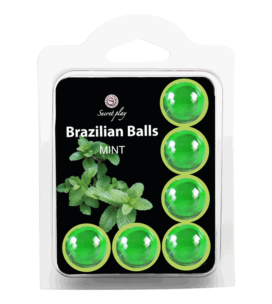 Bolas Lubricantes Secret Play Brazilian Balls Set de 6 Sabor a Menta