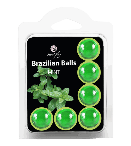 Bolas Lubricantes Secret Play Brazilian Balls Set de 6 Sabor a Menta