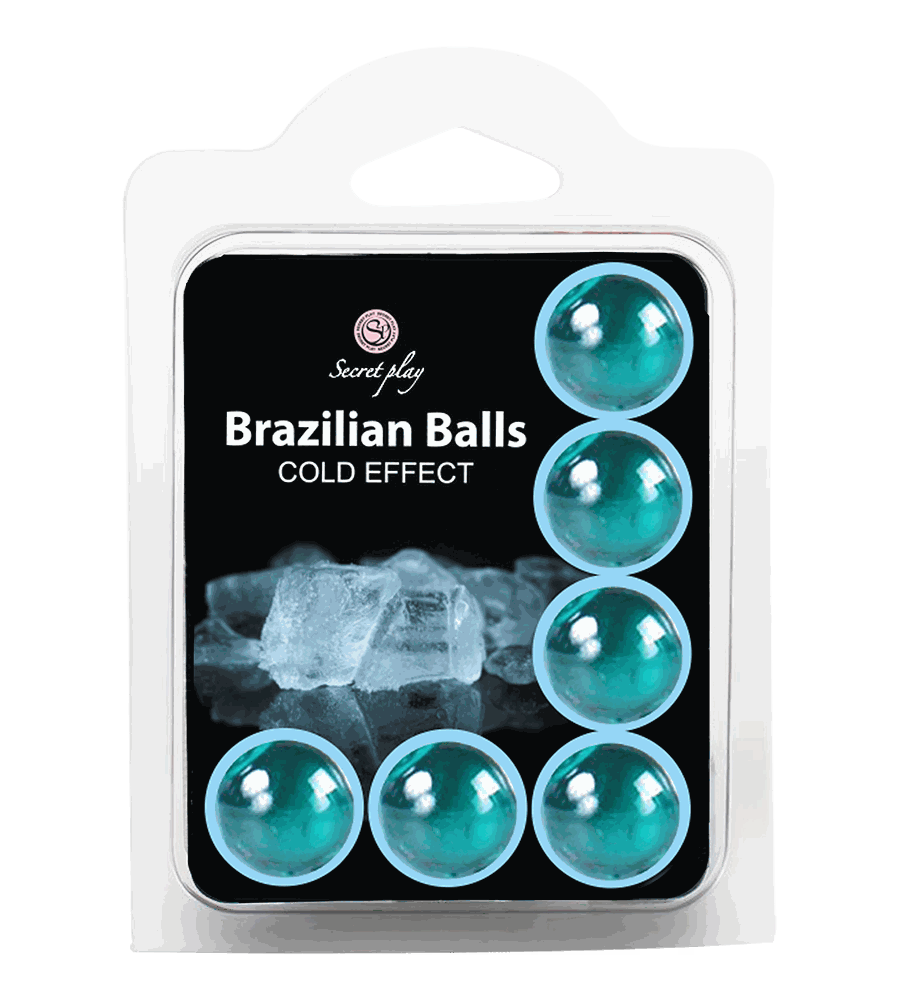 Bolas Lubricantes Secret Play Brazilian Balls Set de 6 con Efecto Frío