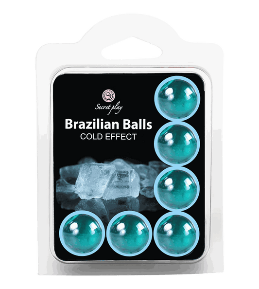 Bolas Lubricantes Secret Play Brazilian Balls Set de 6 con Efecto Frío