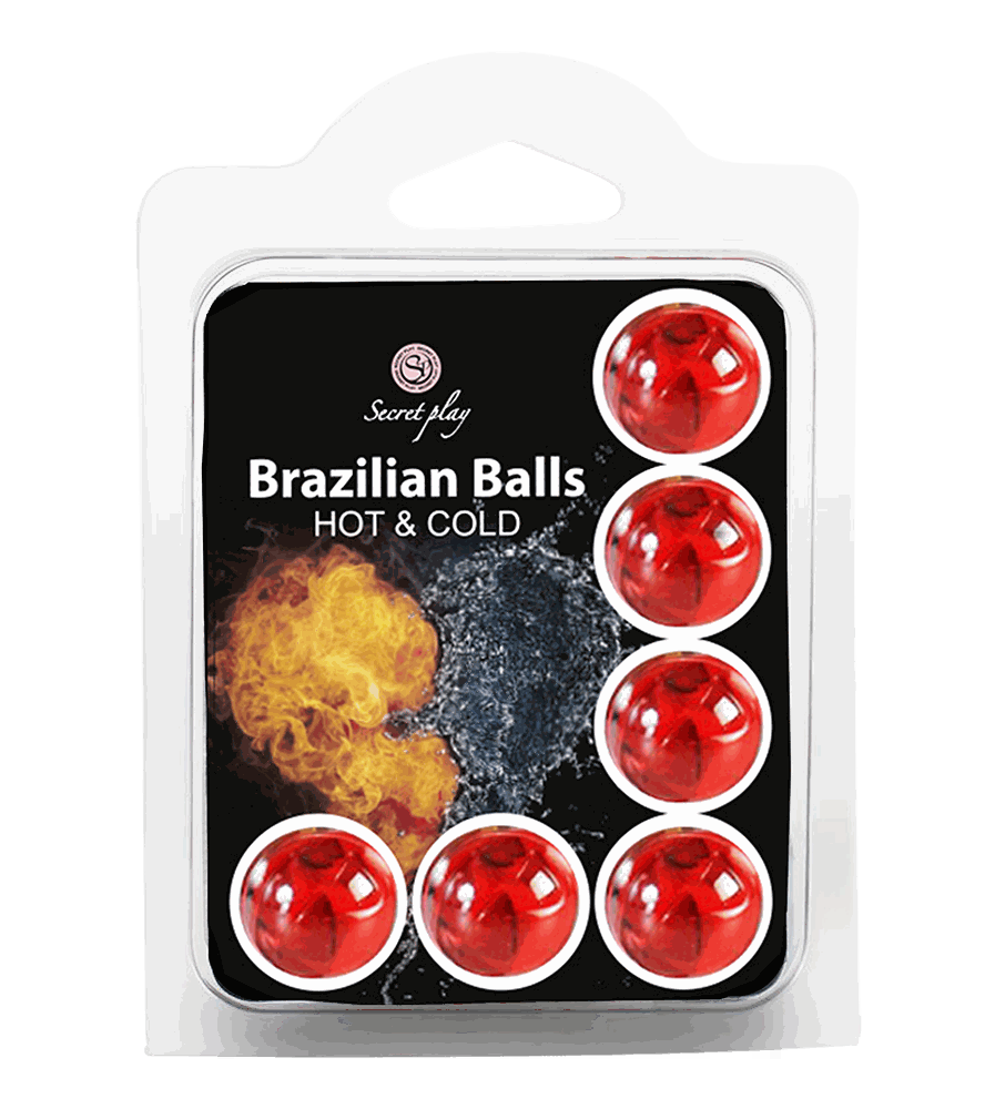 Bolas Lubricantes Secret Play Brazilian Balls Set de 6 con Efecto Frío & Calor